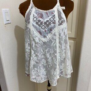 Free People Miss Mackenzie A Line Tie Tank Top